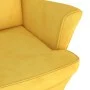 Wingback chair with yellow mustard velvet footstool by vidaXL, Armchairs - Ref: Foro24-3115938, Price: 266,70 €, Discount: %