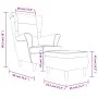 Wingback chair with yellow mustard velvet footstool by vidaXL, Armchairs - Ref: Foro24-3115938, Price: 266,70 €, Discount: %