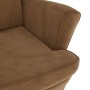 Brown Velvet Wing Chair and Stool by vidaXL, Armchairs - Ref: Foro24-3115939, Price: 268,91 €, Discount: %