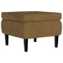 Sillón orejero y taburete de terciopelo marrón de vidaXL, Sillones - Ref: Foro24-3115939, Precio: 265,66 €, Descuento: %