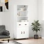 Hohes weißes Sperrholz-Sideboard 69,5 x 34 x 180 cm von vidaXL, Sideboards - Ref: Foro24-3200489, Preis: 138,71 €, Rabatt: %