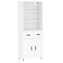 Tall white plywood sideboard 69.5x34x180 cm by vidaXL, Sideboards - Ref: Foro24-3200489, Price: 140,00 €, Discount: %