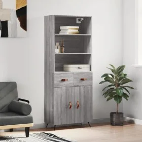 Hohes Sideboard Sonoma graues Sperrholz 69,5x34x180 cm von vidaXL, Sideboards - Ref: Foro24-3200495, Preis: 136,65 €, Rabatt: %