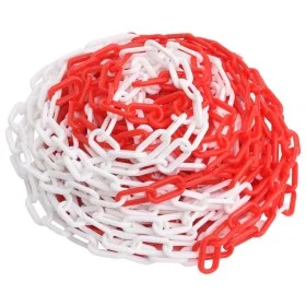 Red and white plastic warning chains 100 m Ø6 mm by vidaXL, Safety signs - Ref: Foro24-150926, Price: 86,87 €, Discount: %