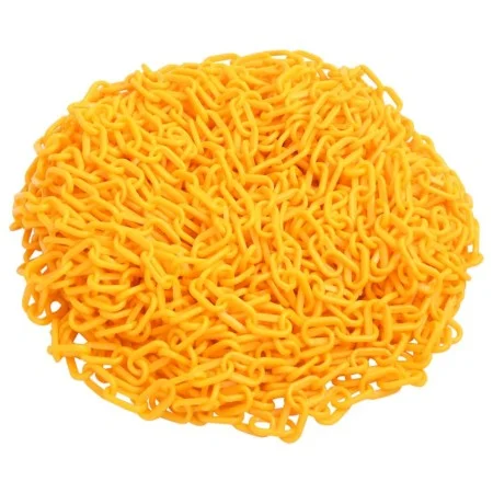 Yellow plastic warning chain 100 m Ø6 mm by vidaXL, Safety signs - Ref: Foro24-150938, Price: 77,32 €, Discount: %