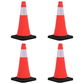 Conos de tráfico reflectantes con base pesada 4 uds 50 cm de vidaXL, Señales de carretera y tráfico - Ref: Foro24-150941, Pre...