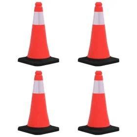 Reflective traffic cones with heavy base 4 pcs 50 cm by vidaXL, Road and traffic signs - Ref: Foro24-150941, Price: 52,94 €, ...