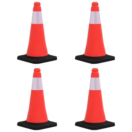 Reflective traffic cones with heavy base 4 pcs 50 cm by vidaXL, Road and traffic signs - Ref: Foro24-150941, Price: 55,02 €, ...