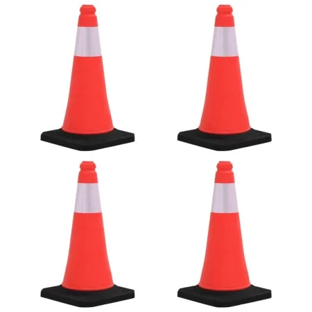 Reflective traffic cones with heavy base 4 pcs 50 cm by vidaXL, Road and traffic signs - Ref: Foro24-150941, Price: 52,94 €, ...