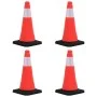Reflective traffic cones with heavy base 4 pcs 50 cm by vidaXL, Road and traffic signs - Ref: Foro24-150941, Price: 52,94 €, ...
