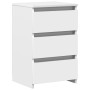 Mesitas de noche 2 uds madera contrachapada blanco 40x35x62,5cm