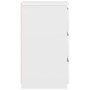Mesitas de noche 2 uds madera contrachapada blanco 40x35x62,5cm