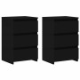 Mesitas de noche 2 uds madera de ingeniería negro 40x35x62,5cm