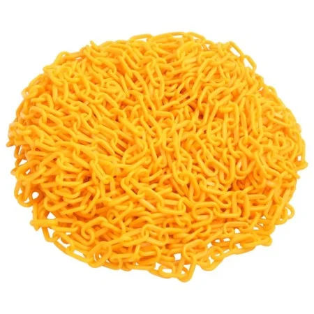 Yellow plastic warning chain 100 m Ø8 mm by vidaXL, Safety signs - Ref: Foro24-150940, Price: 119,31 €, Discount: %