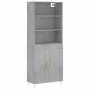 Aparador alto madera contrachapada gris hormigón 69,5x34x180 cm by vidaXL, Sideboards - Ref: Foro24-3189945, Price: 122,57 €,...