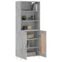 Aparador alto madera contrachapada gris hormigón 69,5x34x180 cm by vidaXL, Sideboards - Ref: Foro24-3189945, Price: 122,57 €,...