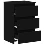 Mesitas de noche 2 uds madera de ingeniería negro 40x35x62,5cm
