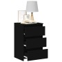Mesitas de noche 2 uds madera de ingeniería negro 40x35x62,5cm