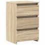 Mesitas de noche 2 uds contrachapada roble Sonoma 40x35x62,5cm