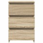 Mesitas de noche 2 uds contrachapada roble Sonoma 40x35x62,5cm