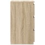 Mesitas de noche 2 uds contrachapada roble Sonoma 40x35x62,5cm