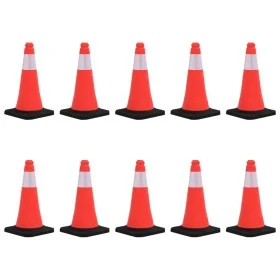Reflective traffic cones with heavy base 10 pcs 50 cm by vidaXL, Road and traffic signs - Ref: Foro24-150942, Price: 91,72 €,...
