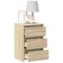Mesitas de noche 2 uds contrachapada roble Sonoma 40x35x62,5cm