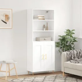 Hohes weißes Sperrholz-Sideboard 69,5 x 34 x 180 cm von vidaXL, Sideboards - Ref: Foro24-3189941, Preis: 130,39 €, Rabatt: %