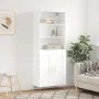 Hohes weißes Sperrholz-Sideboard 69,5 x 34 x 180 cm von vidaXL, Sideboards - Ref: Foro24-3189941, Preis: 130,39 €, Rabatt: %