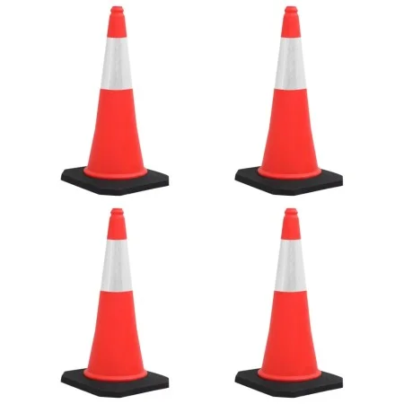 Reflective traffic cones with heavy base 4 pcs 75 cm by vidaXL, Road and traffic signs - Ref: Foro24-150943, Price: 104,12 €,...