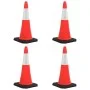 Reflective traffic cones with heavy base 4 pcs 75 cm by vidaXL, Road and traffic signs - Ref: Foro24-150943, Price: 104,12 €,...