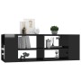 Mueble pared TV madera contrachapada negro brillo 102x35x35 cm en Muebles TV | Comprar online en Foro24