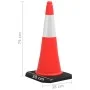 Reflective traffic cones with heavy base 4 pcs 75 cm by vidaXL, Road and traffic signs - Ref: Foro24-150943, Price: 104,12 €,...