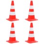 Conos de tráfico reflectantes 4 unidades rojo y blanco 50 cm de vidaXL, Señales de carretera y tráfico - Ref: Foro24-150945, ...