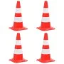 Reflective traffic cones 4 units red and white 50 cm by vidaXL, Road and traffic signs - Ref: Foro24-150945, Price: 53,40 €, ...