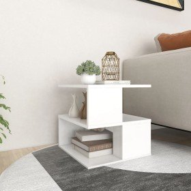 Mesa auxiliar de madera contrachapada blanco 40x40x40 cm en Mesas auxiliares | Comprar online en Foro24