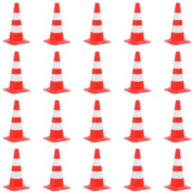 Reflective traffic cones 20 units red and white 50 cm by vidaXL, Road and traffic signs - Ref: Foro24-150947, Price: 163,05 €...