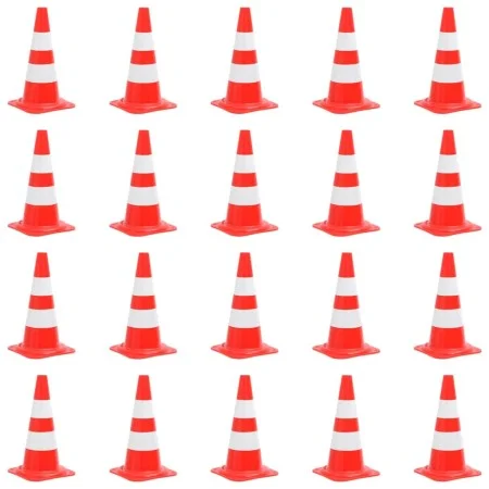 Reflective traffic cones 20 units red and white 50 cm by vidaXL, Road and traffic signs - Ref: Foro24-150947, Price: 160,48 €...