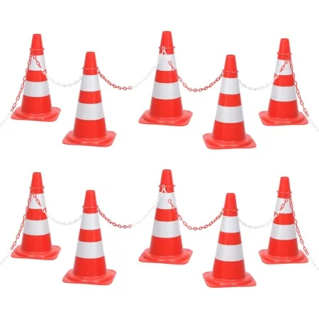 Cone game with chain 10 m red and white by vidaXL, Road and traffic signs - Ref: Foro24-150948, Price: 111,17 €, Discount: %