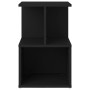 Mesita de noche madera contrachapada negro 35x35x55 cm