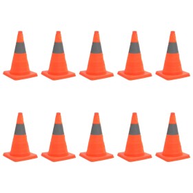 Conos de tráfico emergentes 10 unidades 42 cm de vidaXL, Señales de advertencia y protección - Ref: Foro24-150950, Precio: 94...