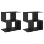 Mesitas de noche 2 uds madera contrachapada negro 50x30x51,5cm