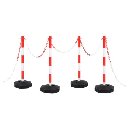 Absperrungsset mit Pfosten und Kunststoffkette 10 m von vidaXL, Straßen- und Verkehrszeichen - Ref: Foro24-150954, Preis: 72,...