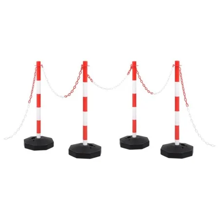 Barrier set with posts and plastic chain 10 m by vidaXL, Road and traffic signs - Ref: Foro24-150954, Price: 67,38 €, Discoun...