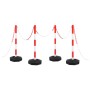 Barrier set with posts and plastic chain 10 m by vidaXL, Road and traffic signs - Ref: Foro24-150954, Price: 76,47 €, Discoun...