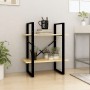 Estantería de 2 niveles madera maciza de pino 60x30x70 cm