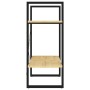 Estantería de 2 niveles madera maciza de pino 60x30x70 cm