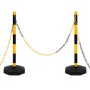 Barrier set with posts and plastic chain 10 m by vidaXL, Road and traffic signs - Ref: Foro24-150956, Price: 41,68 €, Discoun...