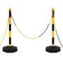 Barrier set with posts and plastic chain 10 m by vidaXL, Road and traffic signs - Ref: Foro24-150956, Price: 43,15 €, Discoun...