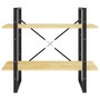 Estantería de 2 niveles madera maciza de pino 80x30x70 cm